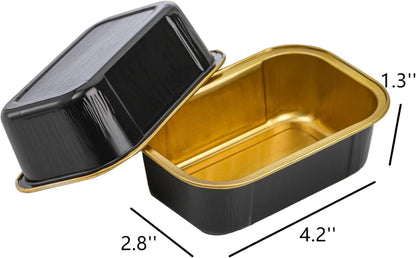 Alufolie Backformen 60 Stück mit Deckel 150ml