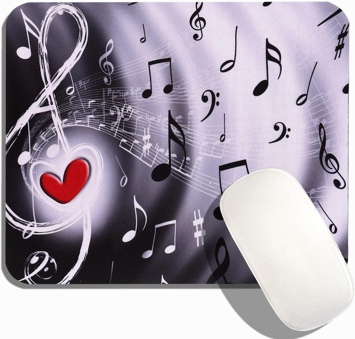 Kleines Mousepad Mädchen Musik 240 x 200 mm Bunt