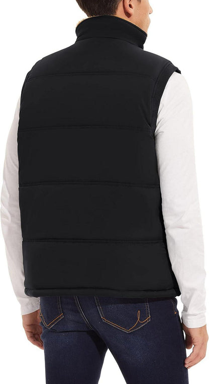 MAGCOMSEN Herren Winterweste Warme Outdoor Fleeceweste Ärmellos Thermojacke