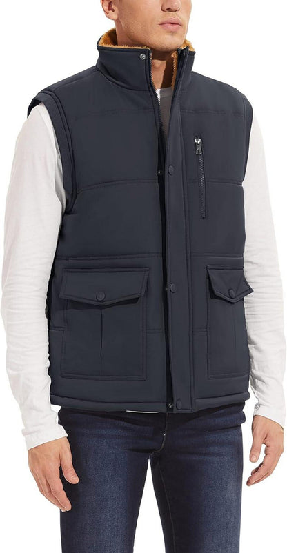 Herren Winterweste Gefüttert Outdoor Fleeceweste