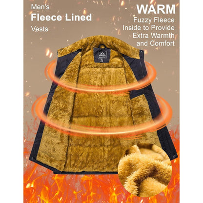 Gefütterte Fleeceweste Herren Dunkelblau – Warm & Vieltaschen