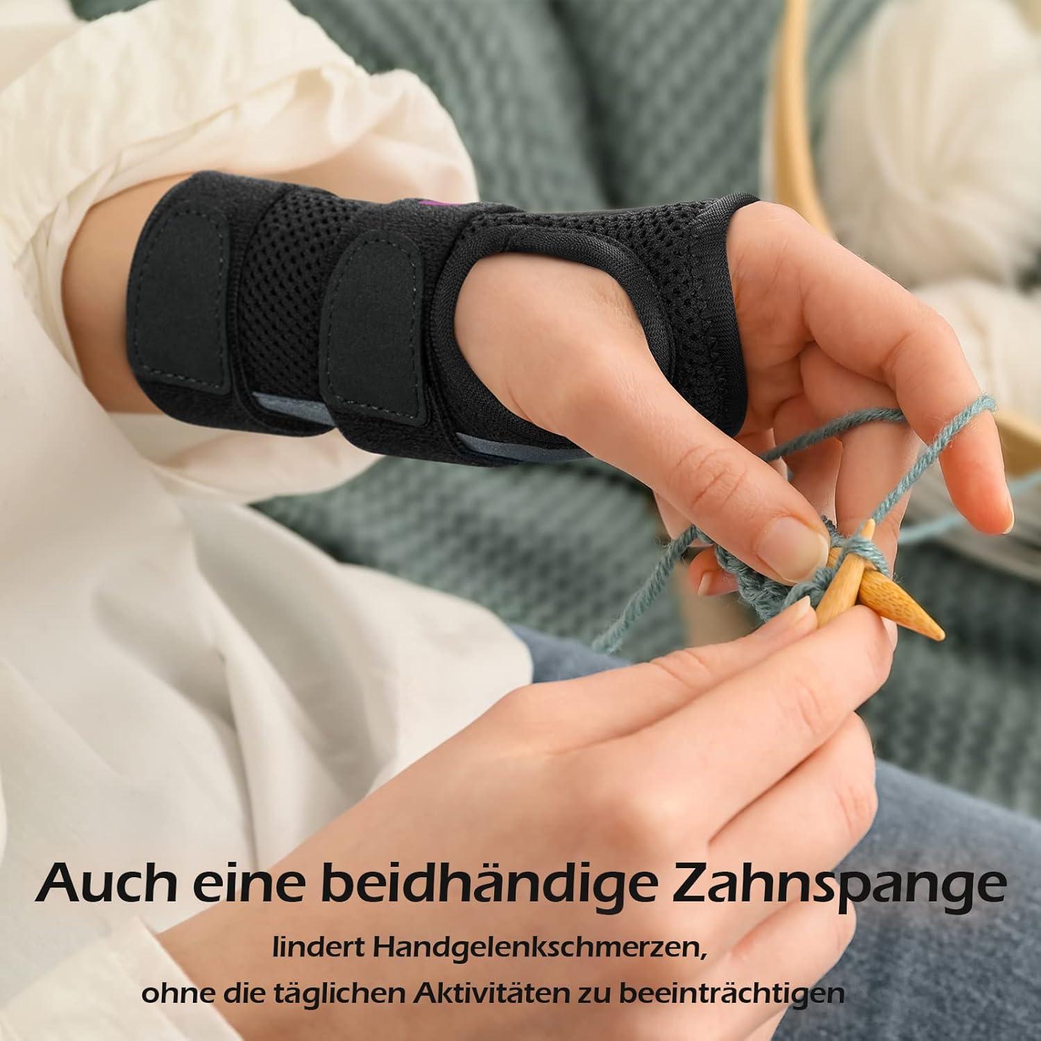 Handgelenk Bandage 3 Schienen Verstellbare Tag-Nachtbandage L/XL