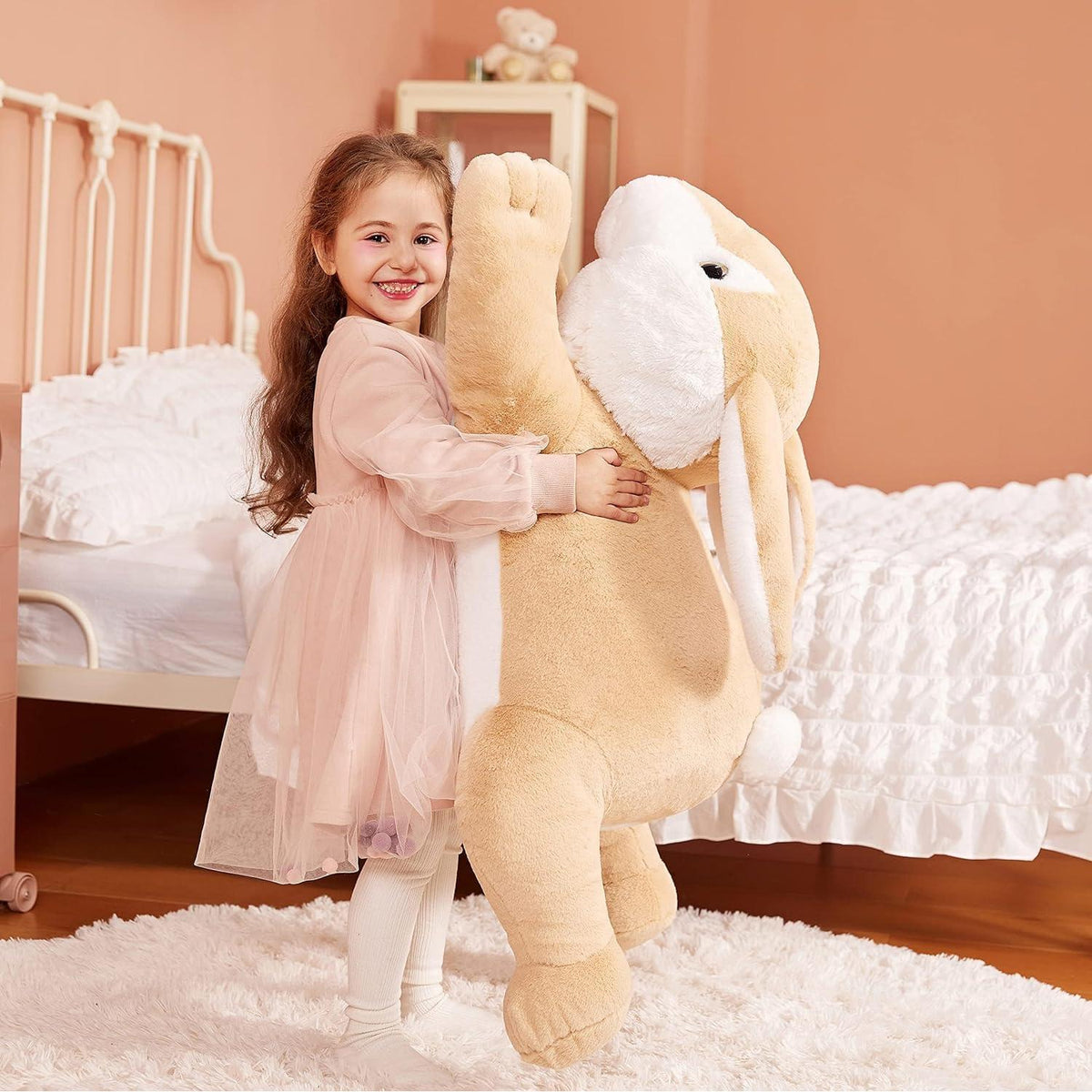 Riesiger Kuschelhase 78cm - Flauschiges Plüschtier Geschenk