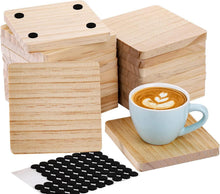 Dicunoy Holzuntersetzer Set mit Schaumstoff Knoten, DIY Mosaik