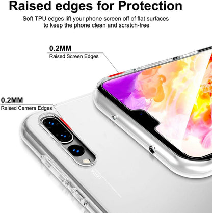 Schutzhülle Huawei P20 Pro Ultra Transparent Silikon TPU + 2