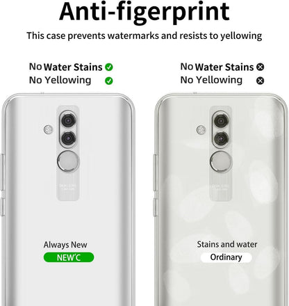 Hülle + Panzerglas Huawei Mate 20 Lite - Transparent Silikon TPU 2er