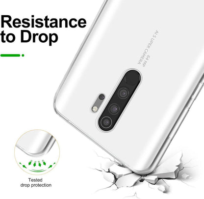 Schutzhülle + 2 Panzerglas für Xiaomi Redmi Note 8 Pro Transparent
