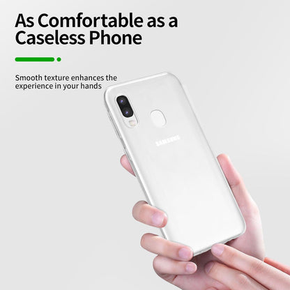 Hülle Samsung Galaxy A40 Ultra Transparent TPU Gel & Panzer Schutz Glas Anti Scratch