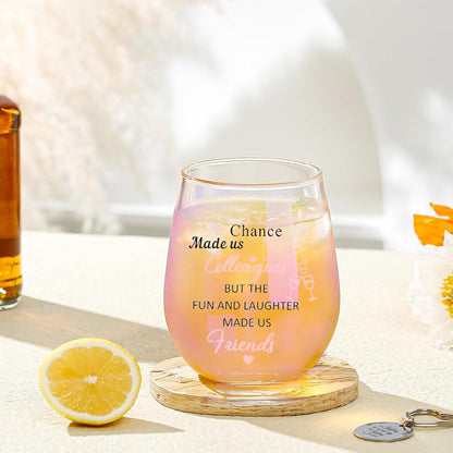 Chance made us colleagues Weinglas ohne Stiel 14 OZ