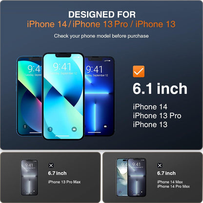 LK 3 Stück Panzer Schutzfolie für iPhone 13/13 Pro 9H Härte