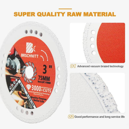Diamant-Trennscheiben 75mm, 10 Stück, für Metall & Stahl