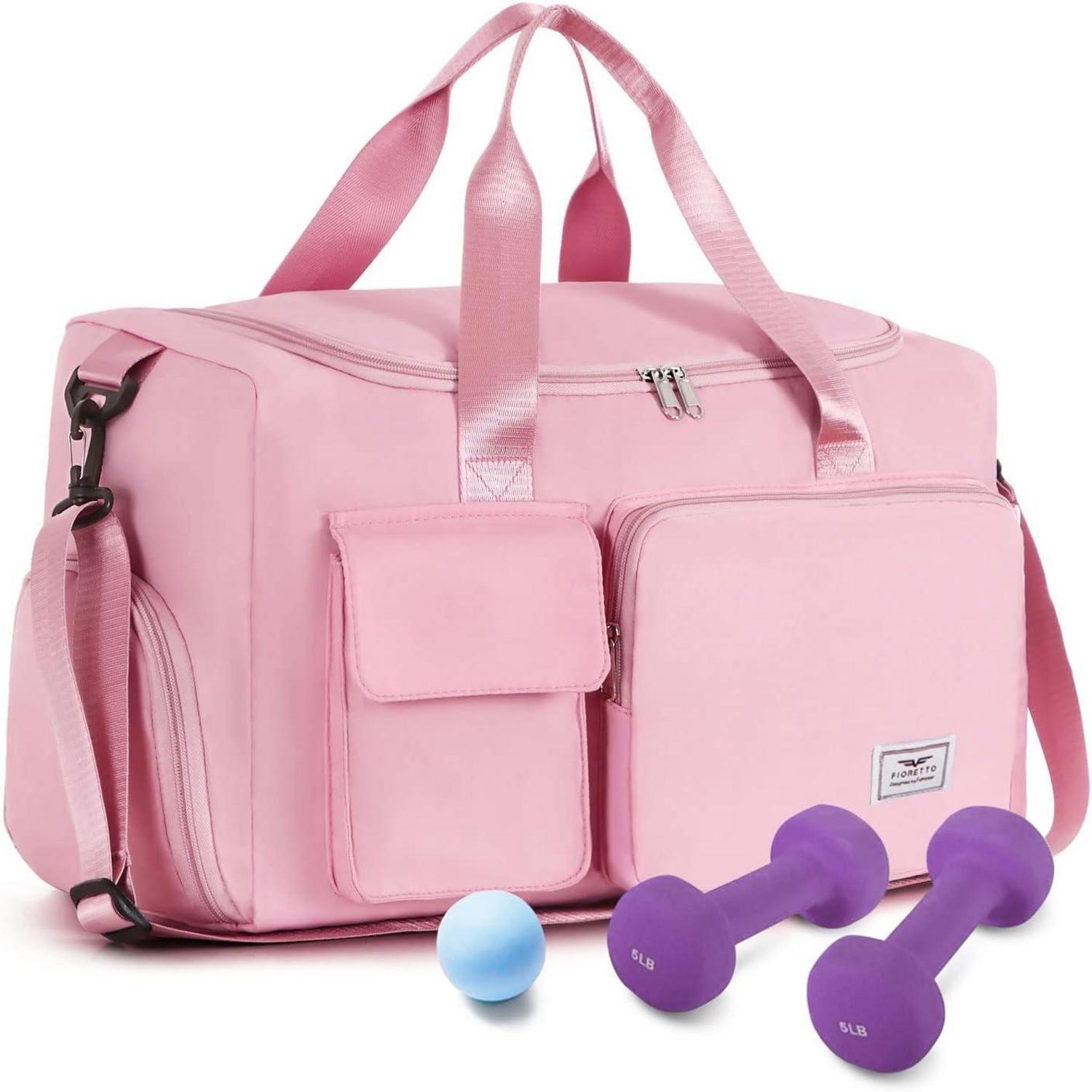 Sporttasche Damen 35L Faltbare Reisetasche mit Schuh- und Nassfach