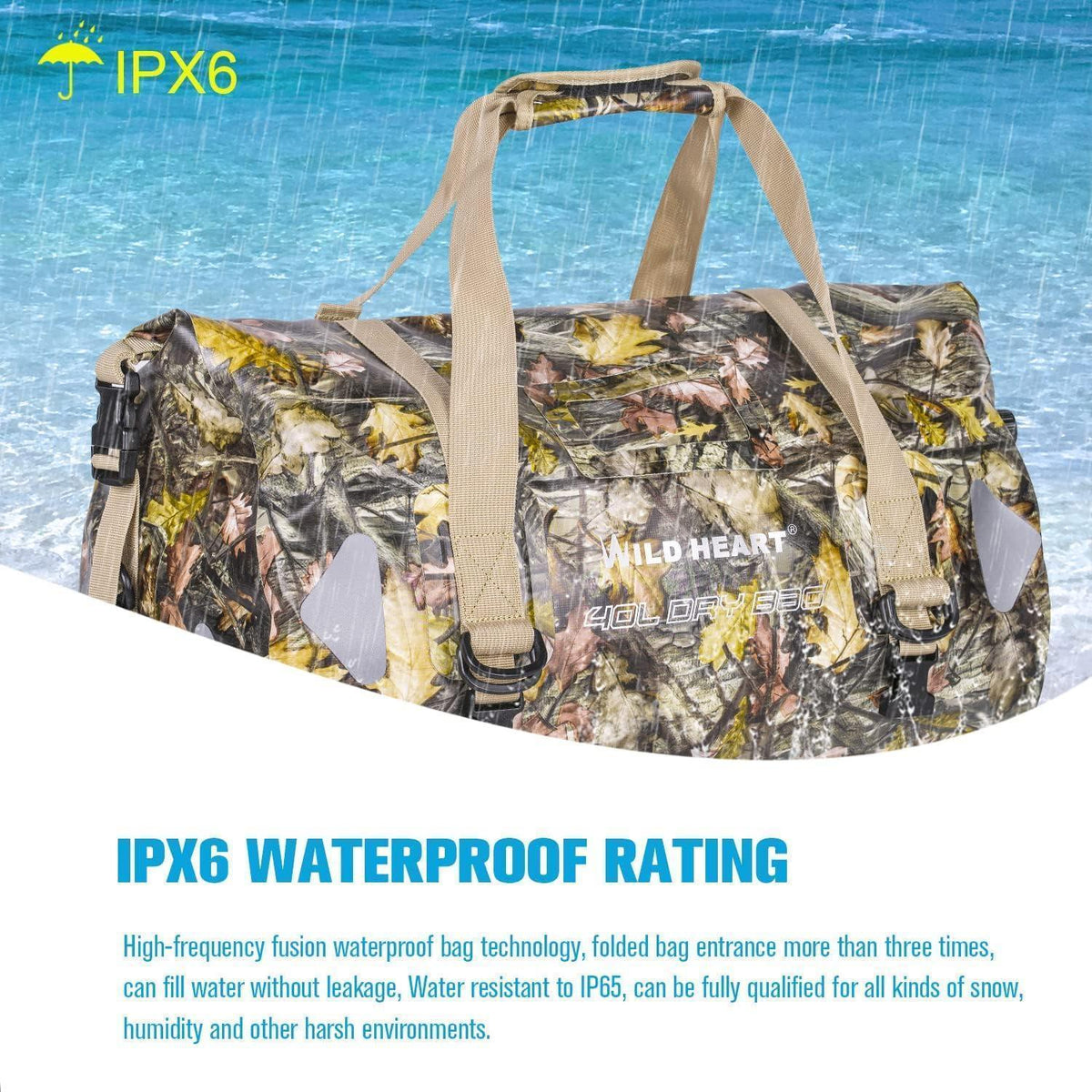 Wasserdichte Reisetasche für Kajak, Camping & Bootfahren (40L, 66L, 100L)