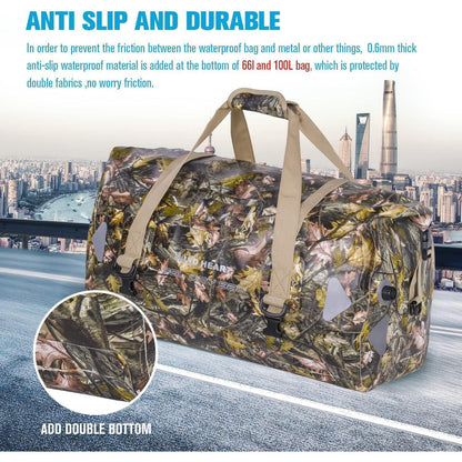 Wasserdichte Reisetasche für Kajak, Camping & Bootfahren (40L, 66L, 100L)