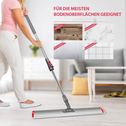 Bodenwischer Wischmopp 60cm Edelstahlgriff 137cm 360° schwenkbar(Bitte verlassen