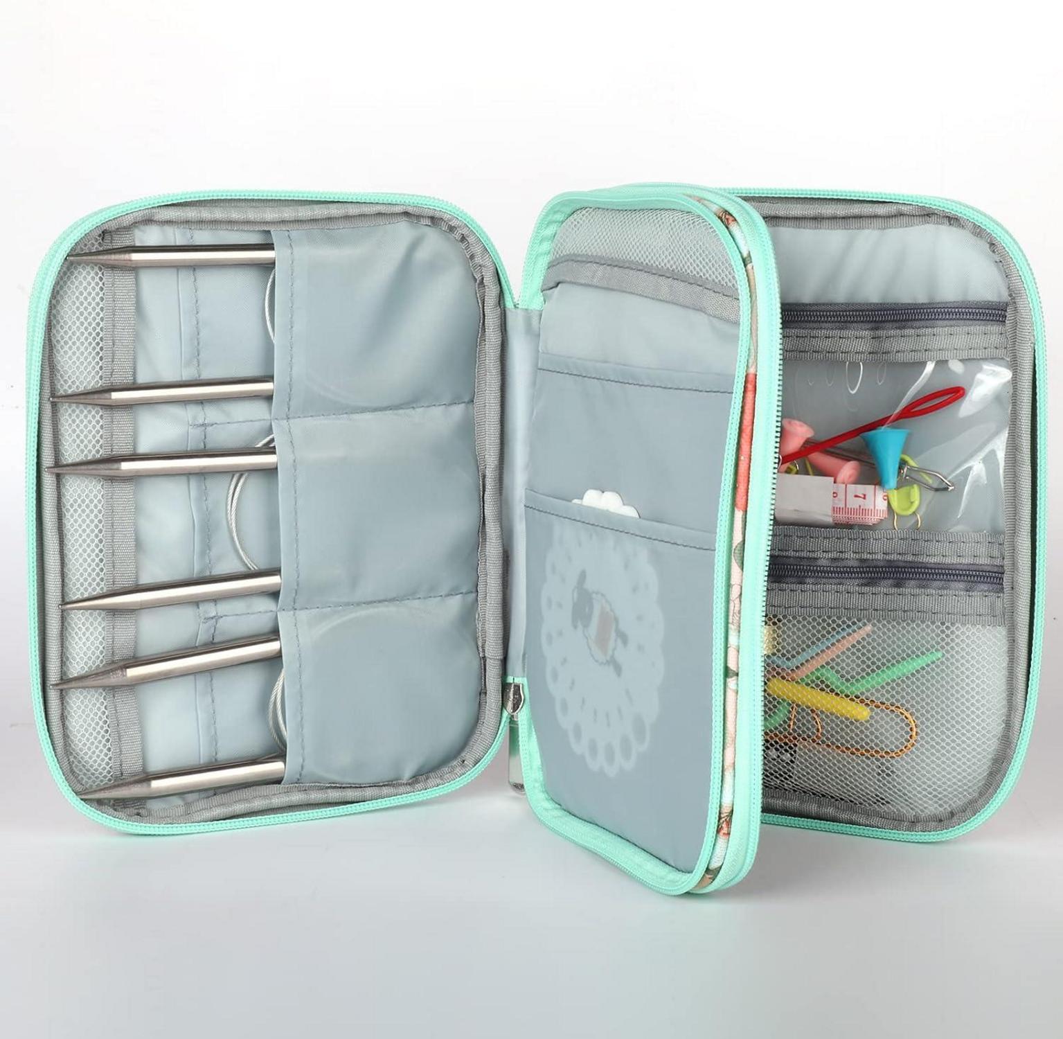 Edelstahl Rundstricknadel Set 9 Stück 80cm Etui Häkelzubehör 2,5-10mm