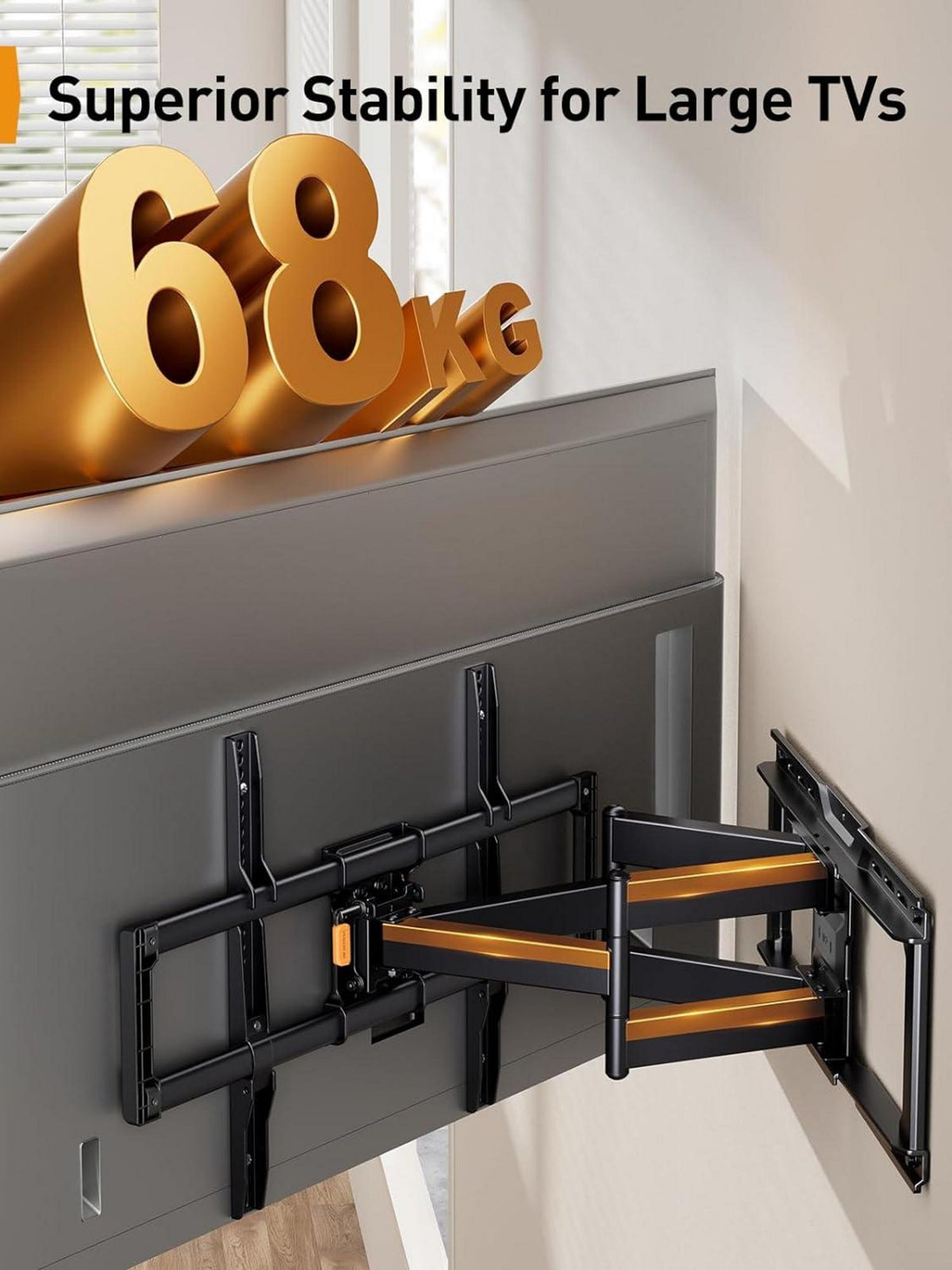 TV Wandhalterung 42-90 Zoll bis zu 68KG Neigung Schwenkung Verlängerung