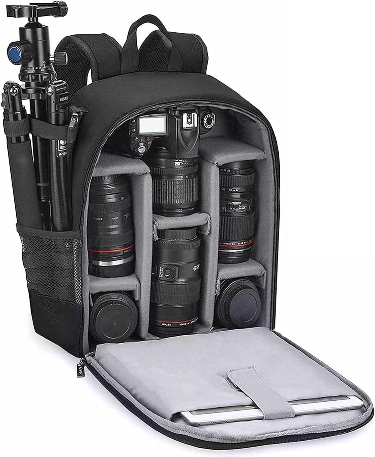 Professioneller Wasserdichter Kamerarucksack für DSLR/SLR, Schwarz