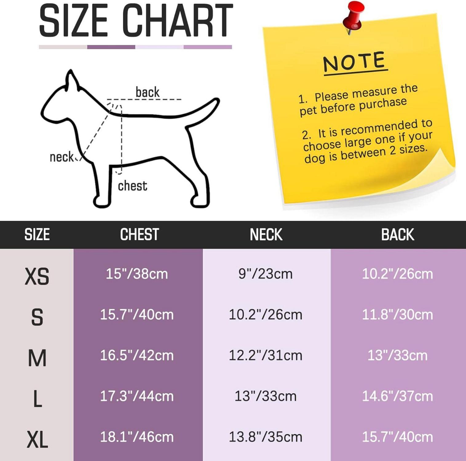 Kuoser Hundebody Nach Op Kastration Lila XL Langarm