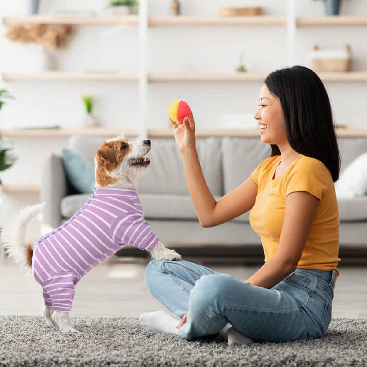 Kuoser Hundebody Op Kastration Hundepyjama Lila Größe L