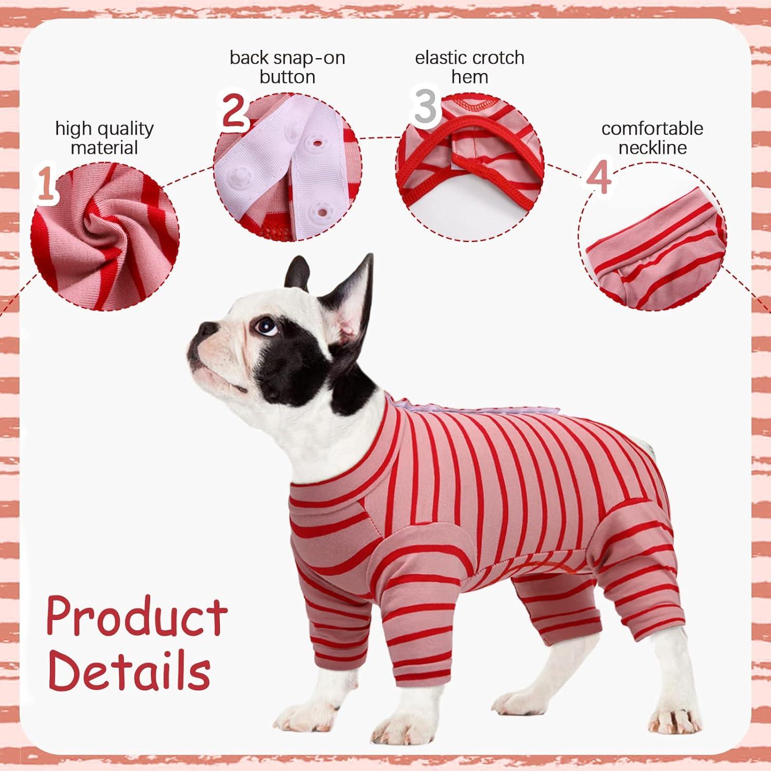 Hundebody nach Op, Kastration, Hundepyjama Rot L