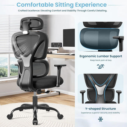Ergonomischer Bürostuhl mit Kopfstütze und
