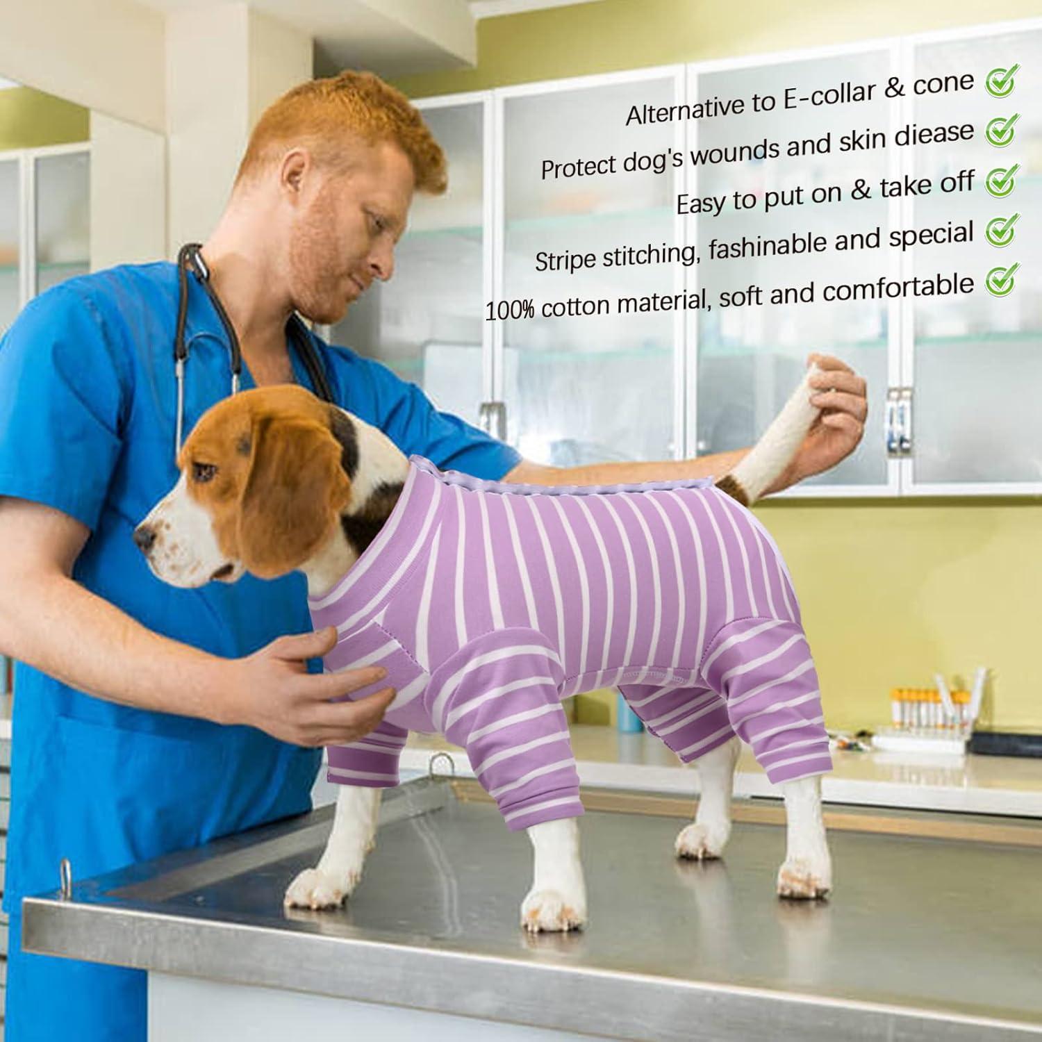 Hundebody Nach Op Kastration Baumwolle Lila für Kleine Mittelgroße