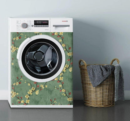Selbstklebende Tapete Blumen Design Grün Vintage 0.4W x 3L m