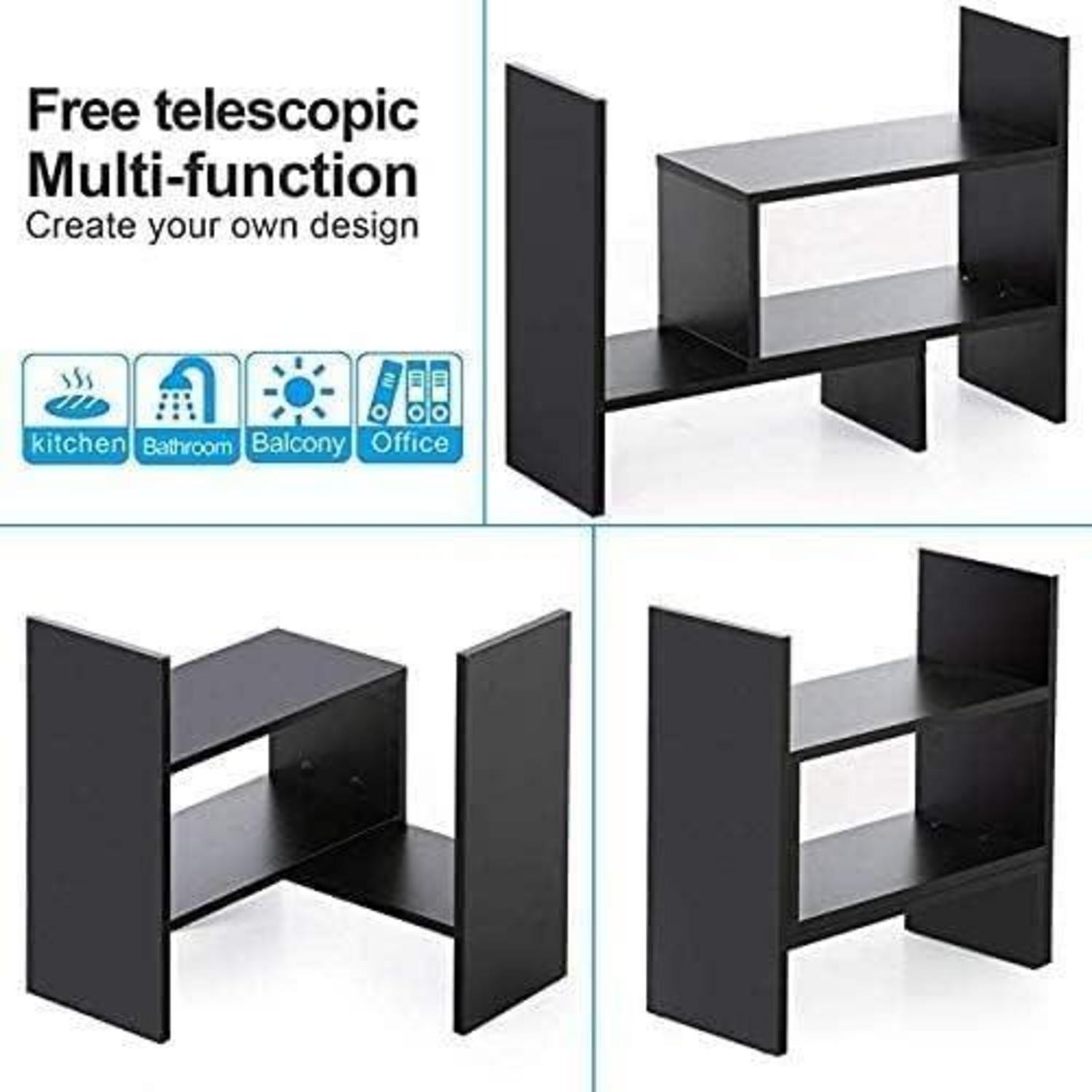 Wylnsie Desktop-Bücherregal Holz Tischregal für Home Office Schule Organizer