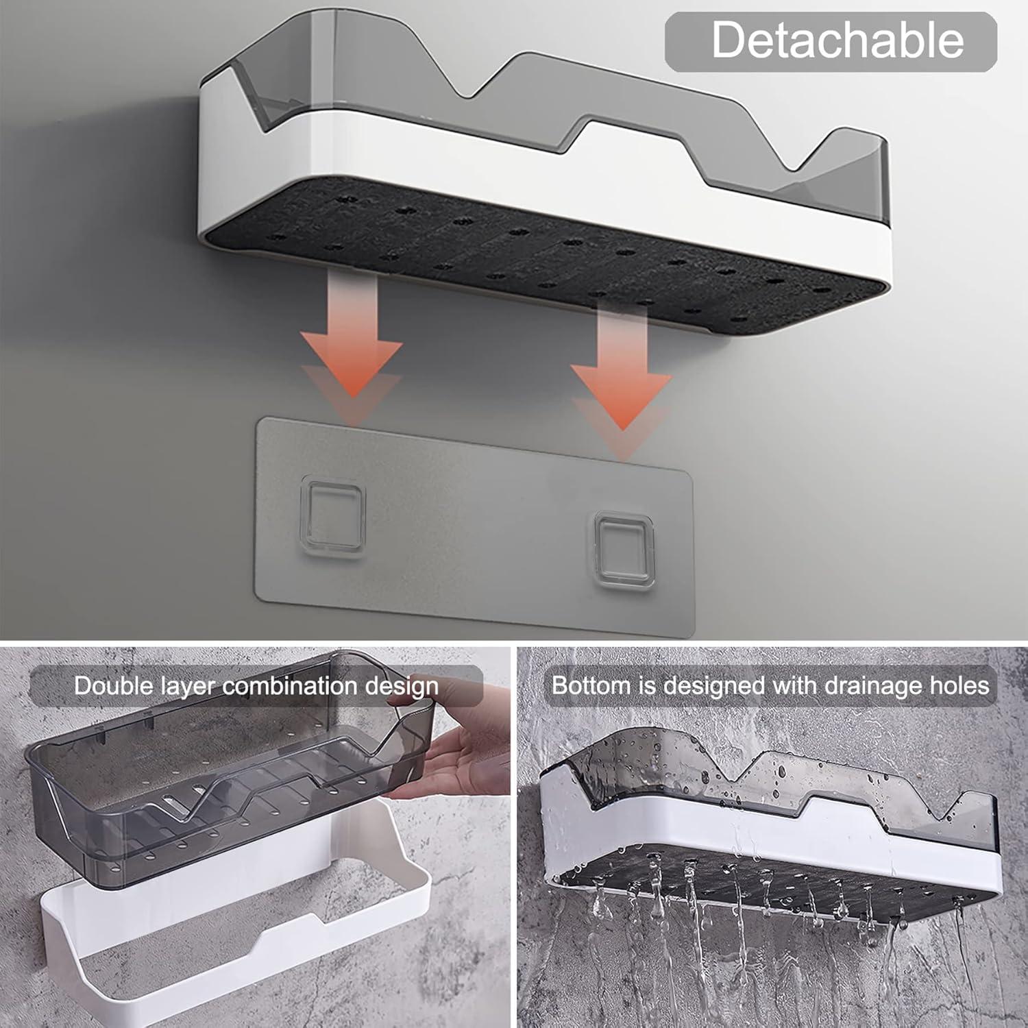 BELSVOR 2 STÜCKE Duschregal Badezimmer Küche 7kg - Modell 1