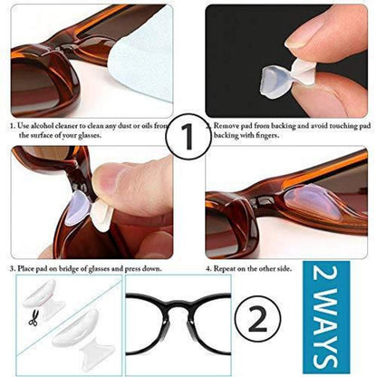 10x Silikon Nasenpads für Brillen – Schwarz 1.8mm