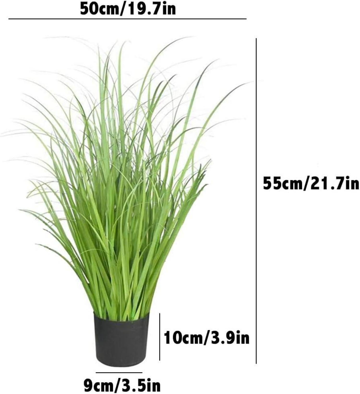Künstliches Dekoratives Gras Topf Weizengras 55cm - Grün
