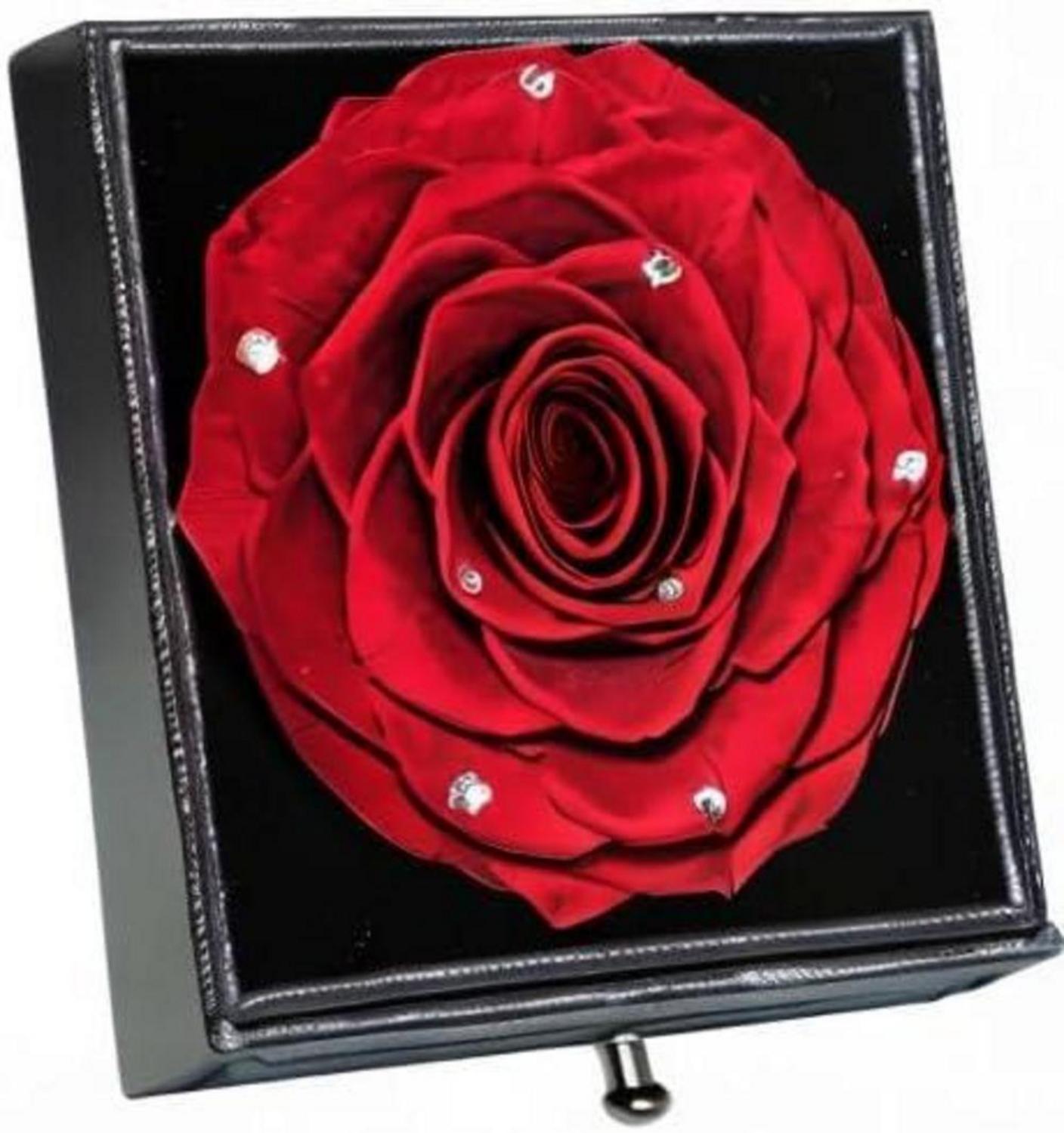 Ewige Rote Rose Geschenkset mit Halskette und Ohrringen, Valentinstag, Muttertag, Weihnachten