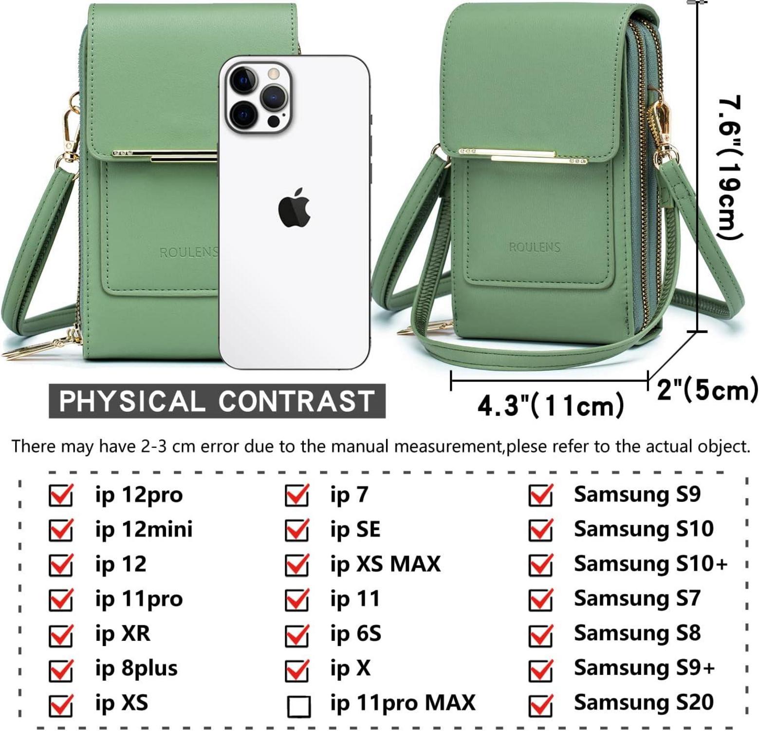 Kleine Damen Handytasche Umhängetasche 3in1 RFID Sicherheitsfach