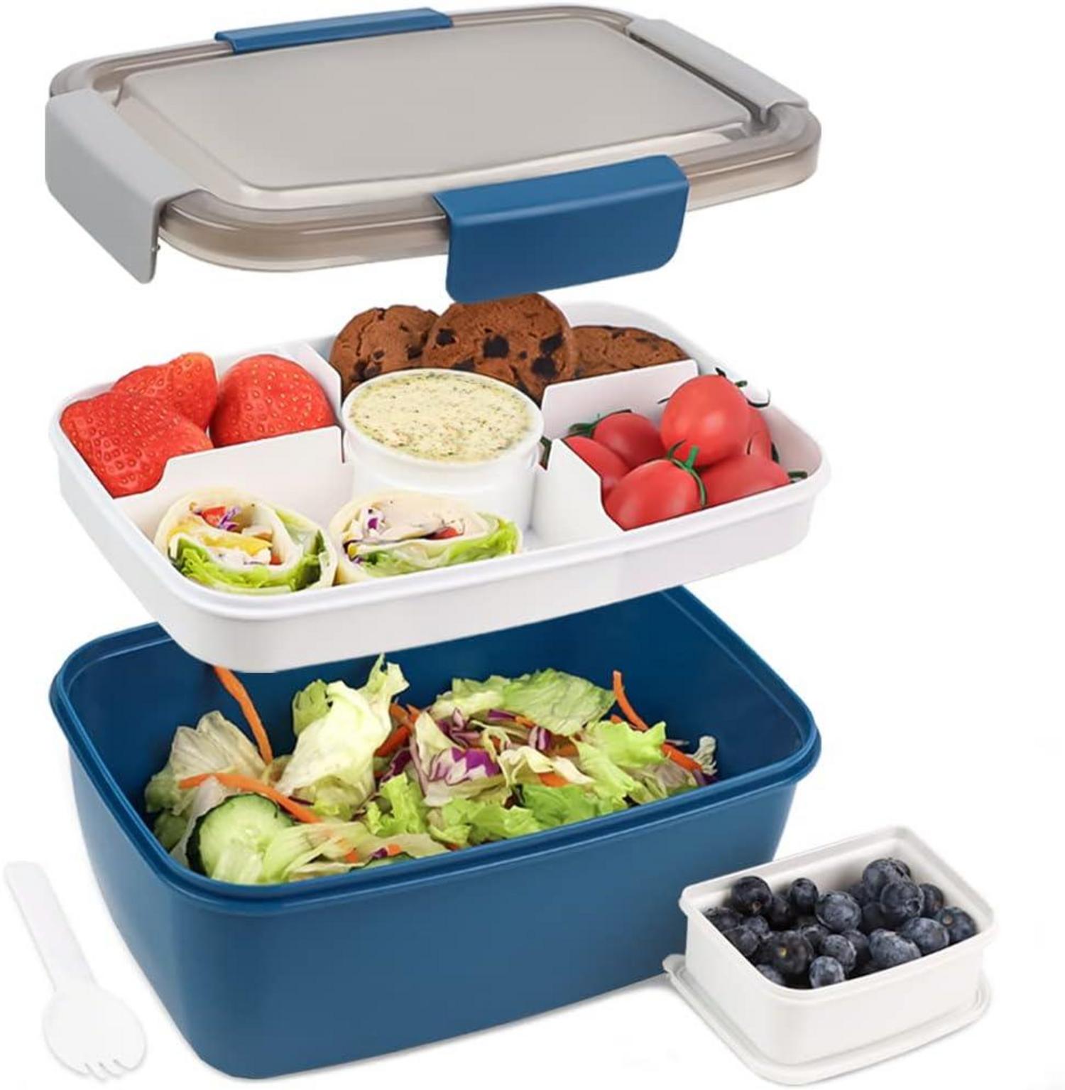 Bugucat Lunchbox 2000ML Auslaufsichere Brotdose mit Fächern
