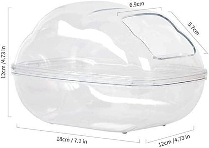 Transparentes Hamster Sandbad groß mit Schaufel und Sauna_Gerbil