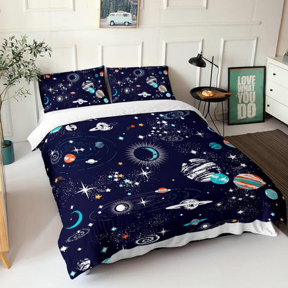 Sternenhimmel Bettwäsche Set 200x200 cm für Kinderzimmer