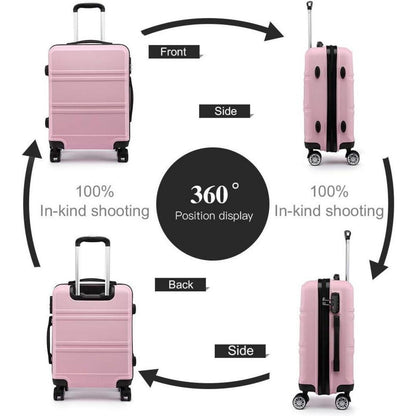 XL Reisekoffer Trolley Pink 75cm Hartschale mit TSA Schloss