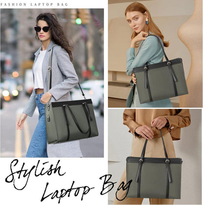 Große Damen Laptoptasche 15.6 Zoll USB-Ladeanschluss Business