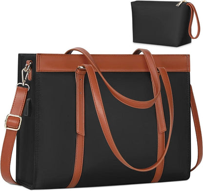 Damen Laptoptasche 15.6 Zoll Wasserdicht mit USB-Ladeanschluss