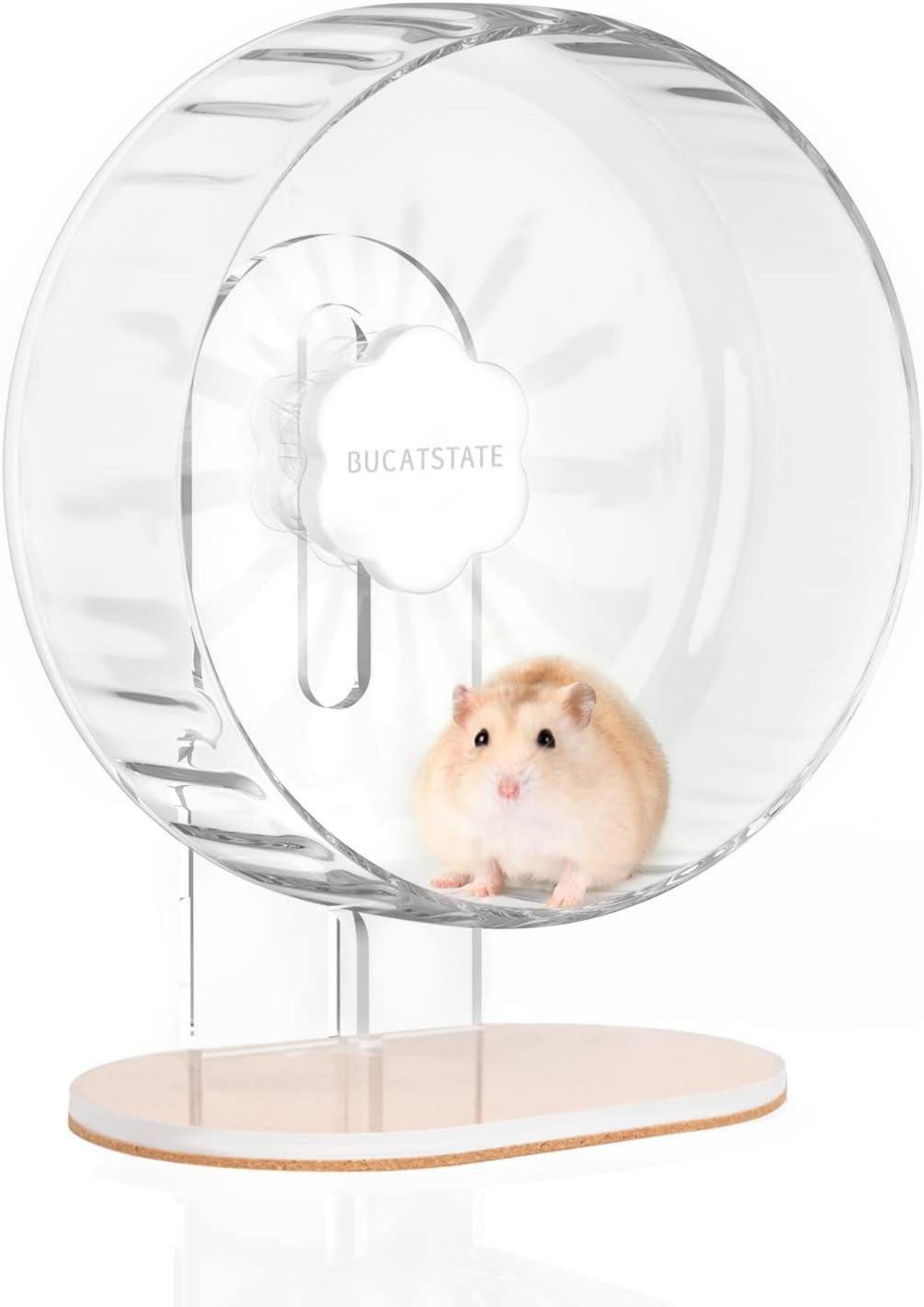 Hamsterrad 26cm Laufrad Leise Transparent Rutschfeste Laufscheibe