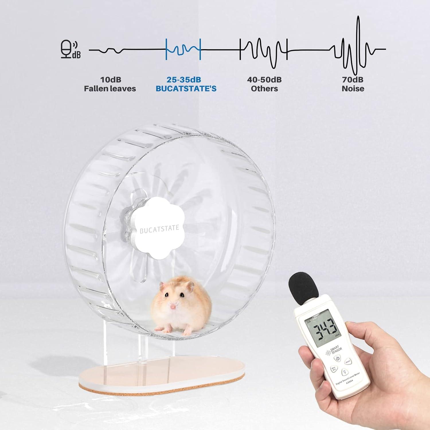 Hamsterrad 26cm Laufrad Leise Transparent Rutschfeste Laufscheibe