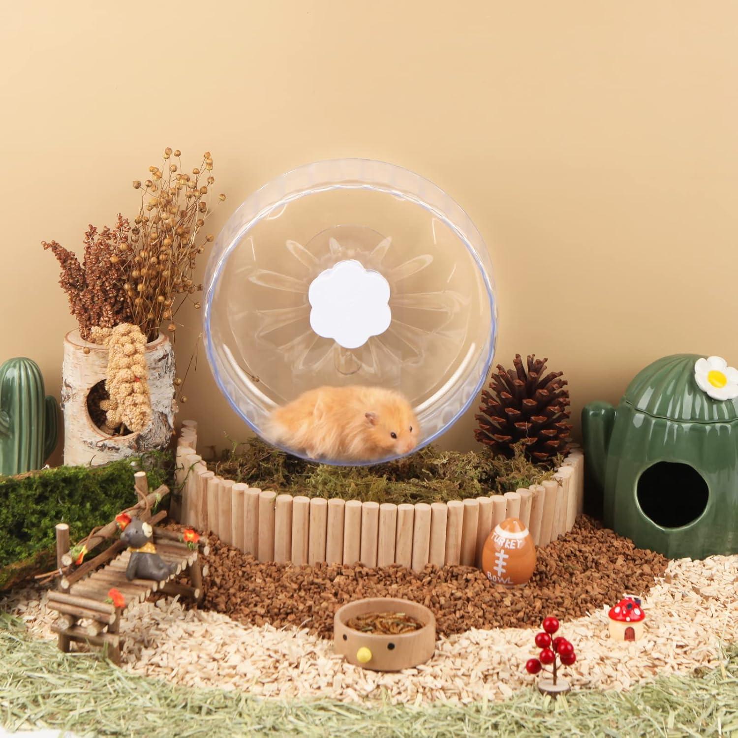 Transparentes Hamsterrad 26cm Laufrad Hamster Spielzeug Leise rutschfeste