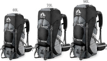 Night Cat Trekkingrucksack 70L Schwarz für Camping Wandern