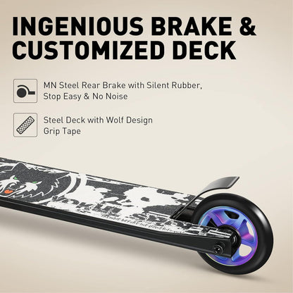 Stunt Scooter Joycruise Profi Scooters für Jugendliche ab 6 Jahre - Schwarz