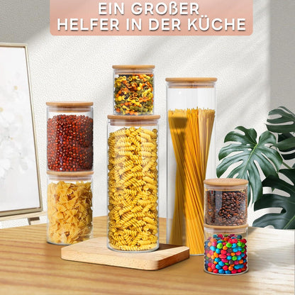 Vorratsgläser Set 7-tlg. 1.5L 1500ml 1000ml 500ml 250ml Glasschüsseln