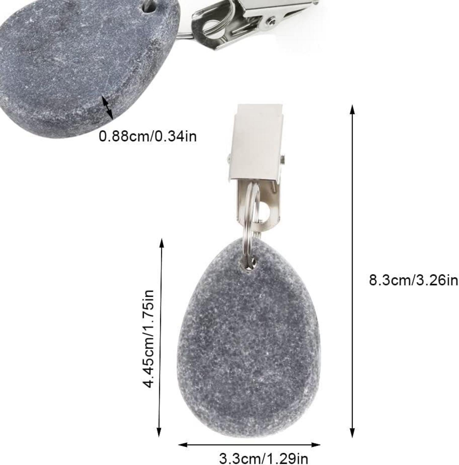 6er-Set Tischdeckenanhänger Marmor-Metall Grau 8,3 cm