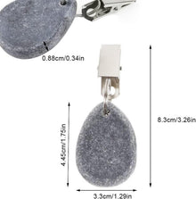 6er-Set Tischdeckenanhänger Marmor-Metall Grau 8,3 cm