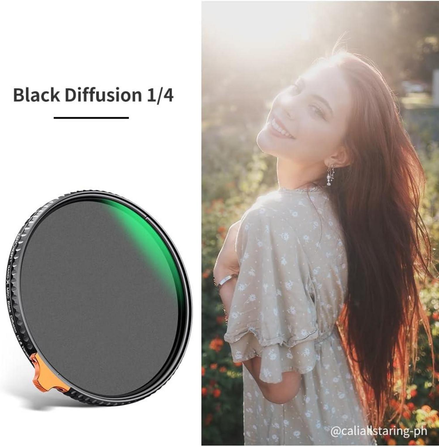 82mm Black-Mist 1/4 ND2-ND32 2in1 Variable ND & Black Promist Filter