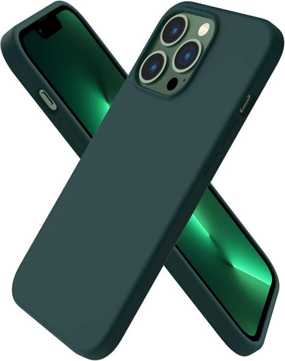 iPhone 13 Pro Silikon Case Ultra Dünn Voller Schutz Olivgrün